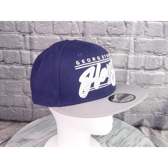 New Era Georgetown Hoyas NCAA Teamscript Snapback Hat Blue/Gray New - Picture 7 of 11